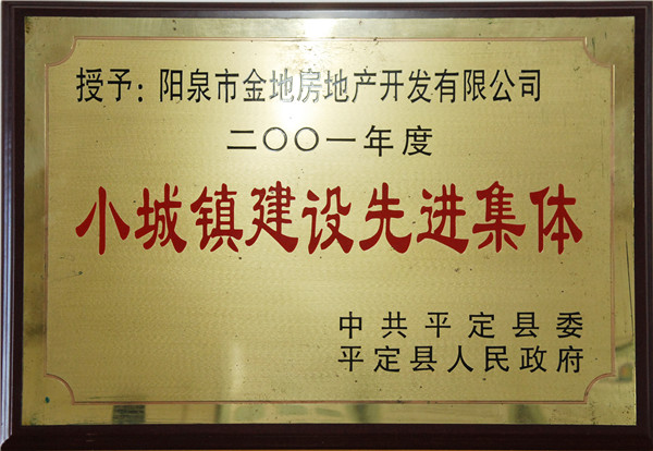 小(xiǎo)城(chéng)鎮建設先進集體(tǐ)