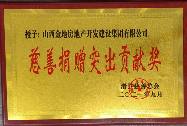 慈善捐贈突出貢獻獎